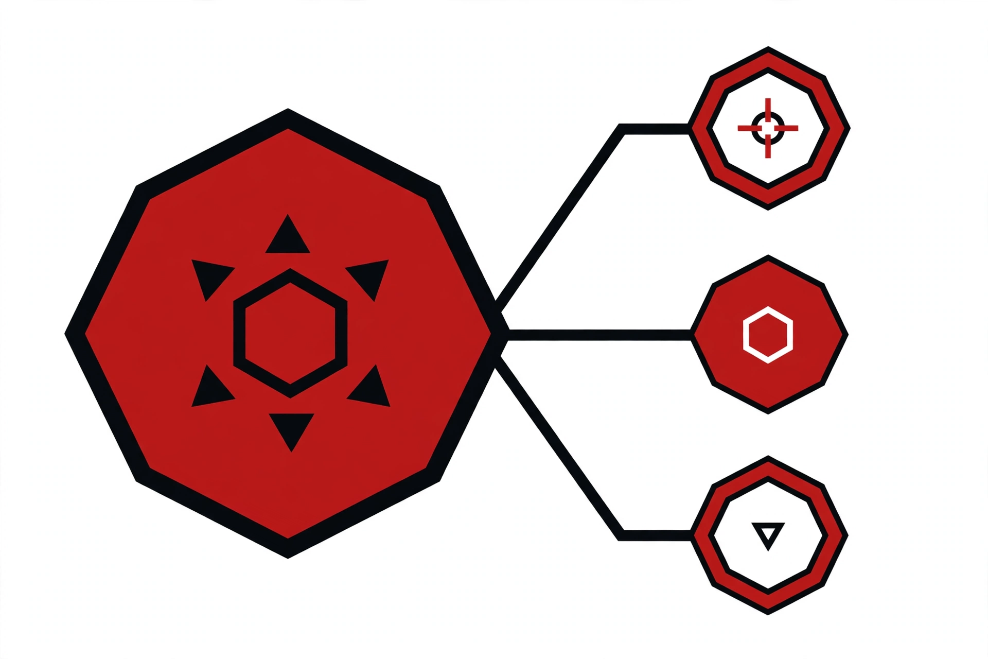 Claude Code subagents: a lead agent delegating work to three parallel subagents — flat vector illustration