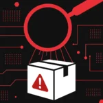 imgdecode npm malware — flat vector illustration of a malicious package being inspected in brand colors