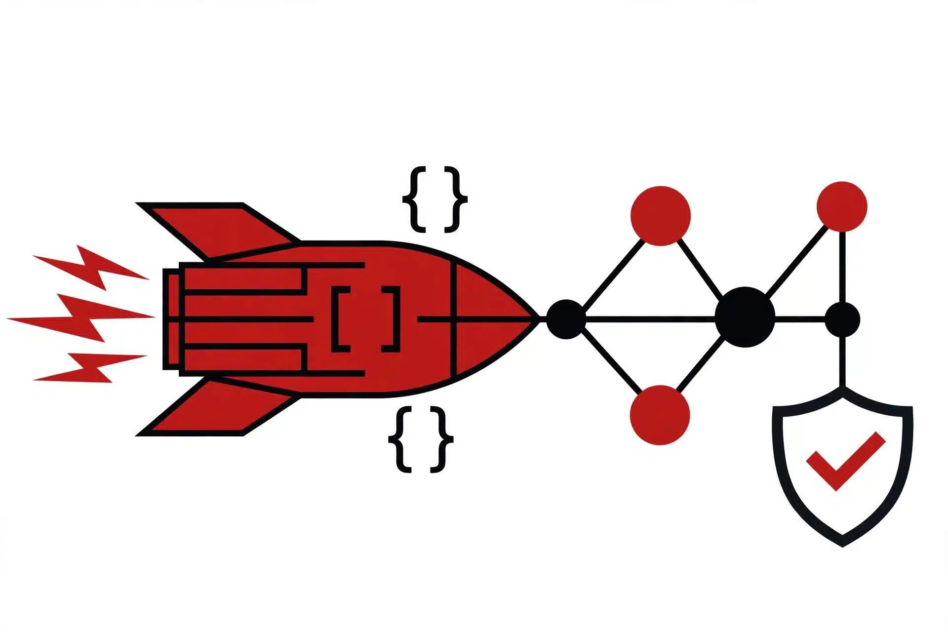 FastAPI REST API guide: rocket illustration with API endpoints and validation shield