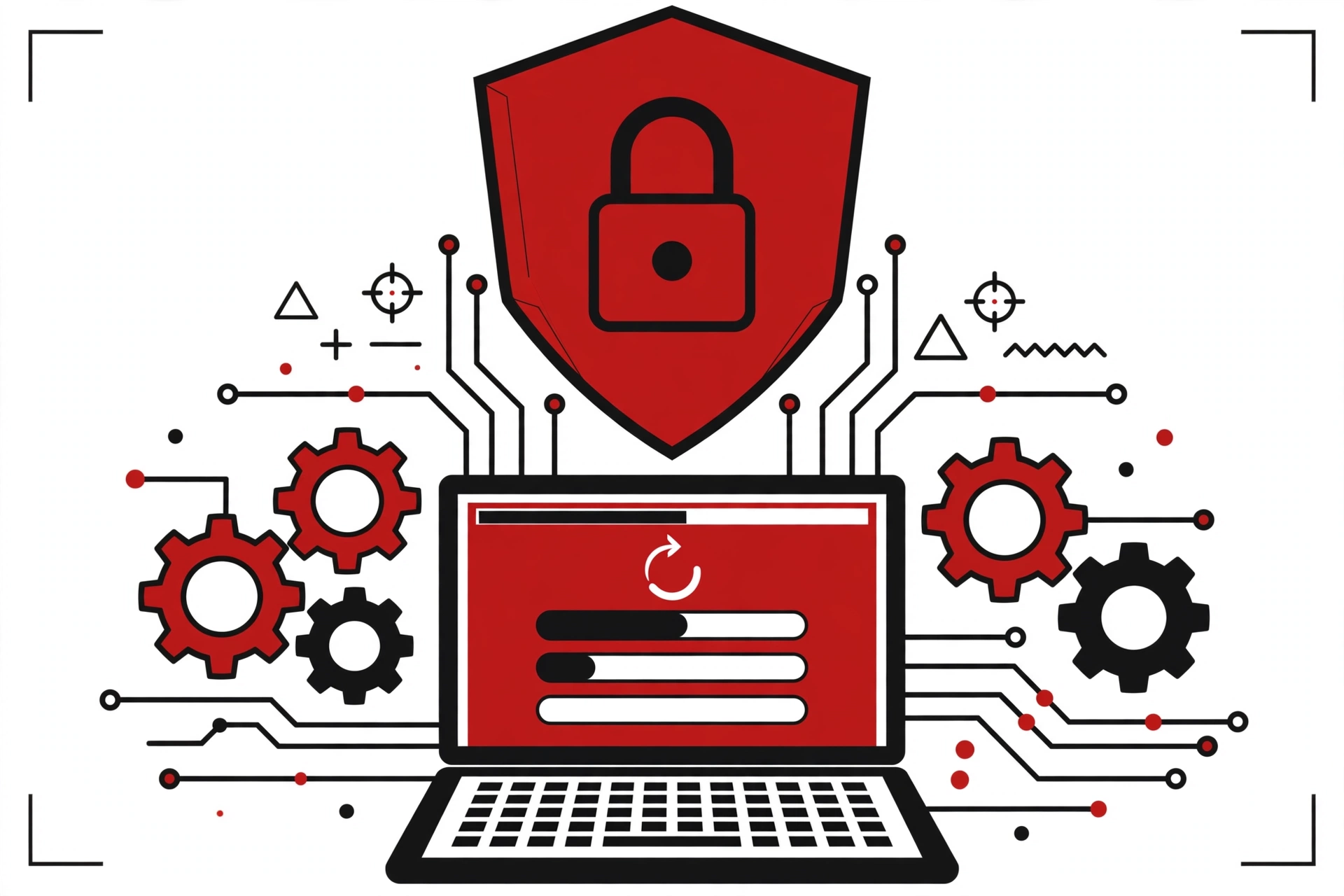 WordPress 7.1.3 security update guide — shield guarding a WordPress admin screen